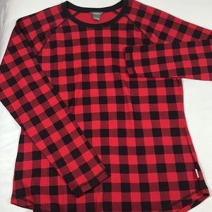 Eddie Bauer Women’s Buffalo Print PJ Lounge Top Size M